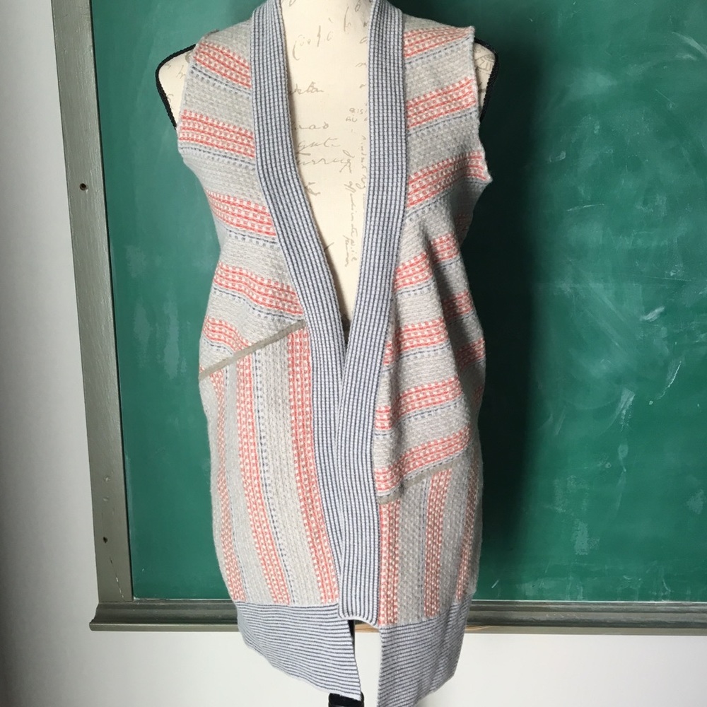 Sparrow Medium Sweater Duster Gray Striped
